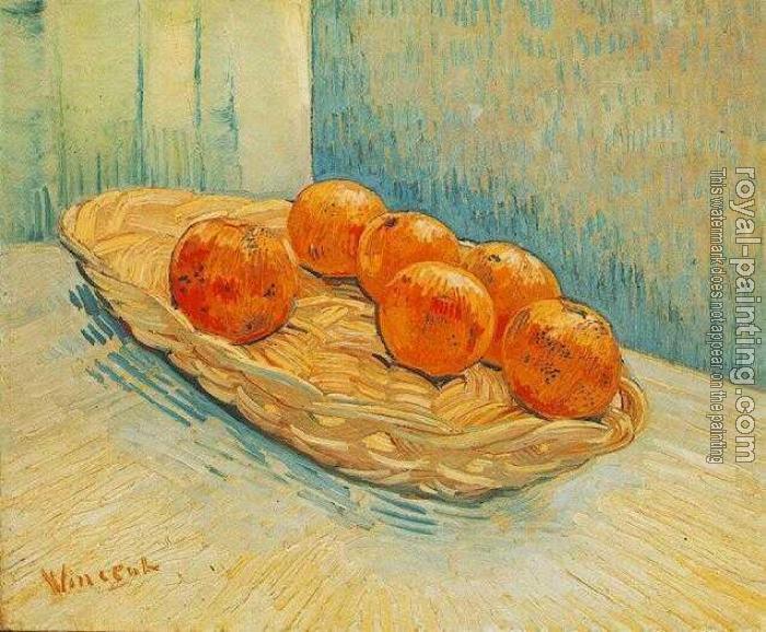 Vincent Van Gogh : Still Life with Basket of Six Oranges